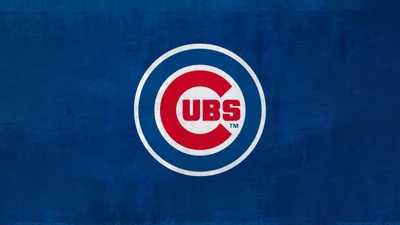 Logo des Chicago Cubs sur fond bleu - Fond d'écran sportif MLB