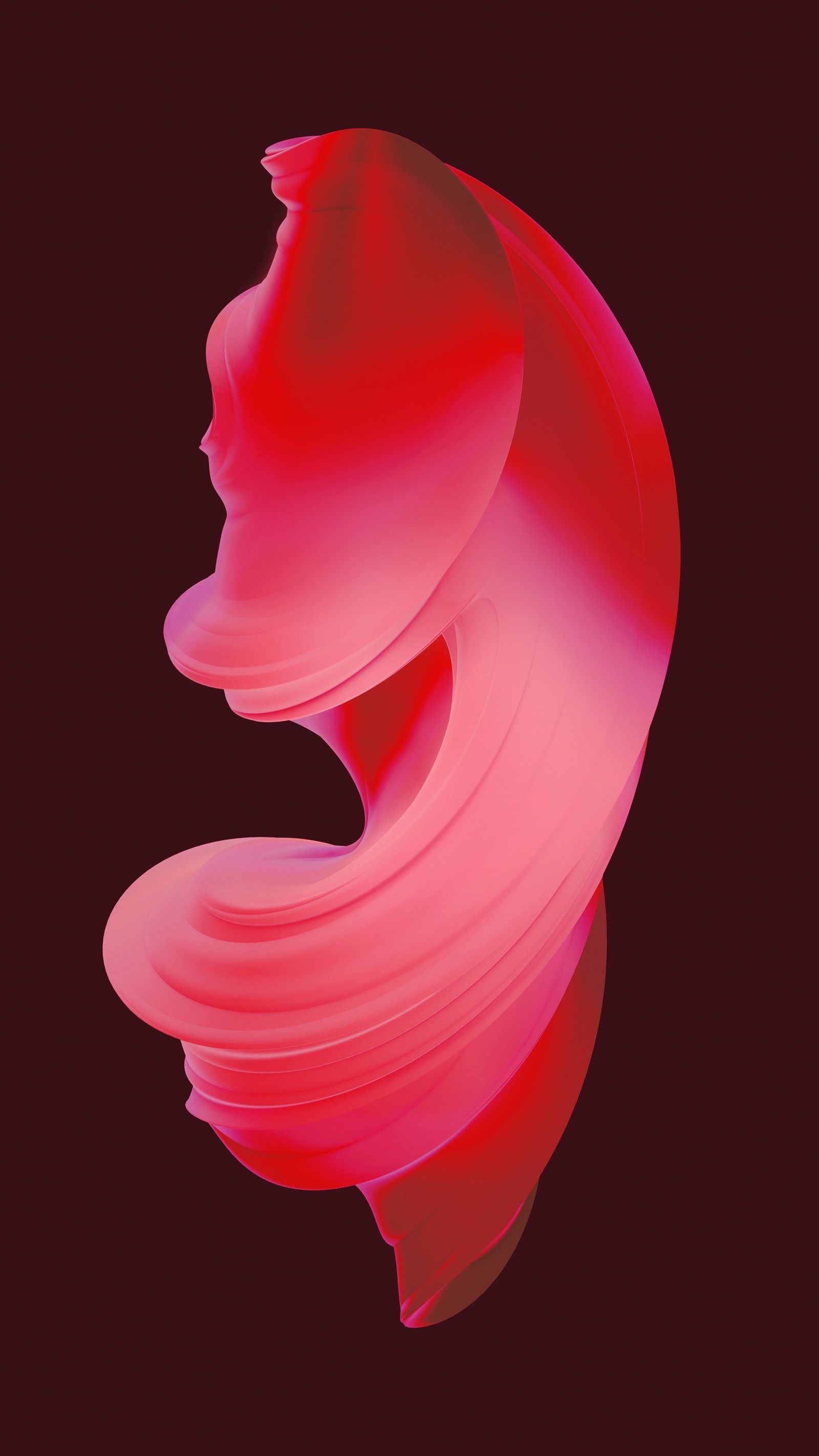 There is a red abstract painting of a woman's face (oneplus 5, oneplus 6, android, smartphone, amoled)