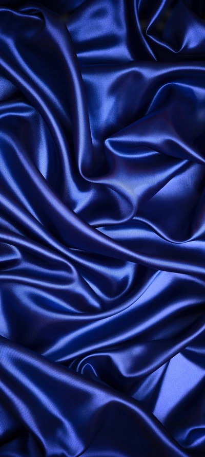 Textura de tecido de cetim azul cobalto luxuoso