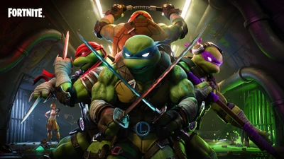 Fortnite x TMNT : Les Tortues Ninja Adolescentes s'unissent en tant que guerriers ninjas dans les jeux épiques de 2024