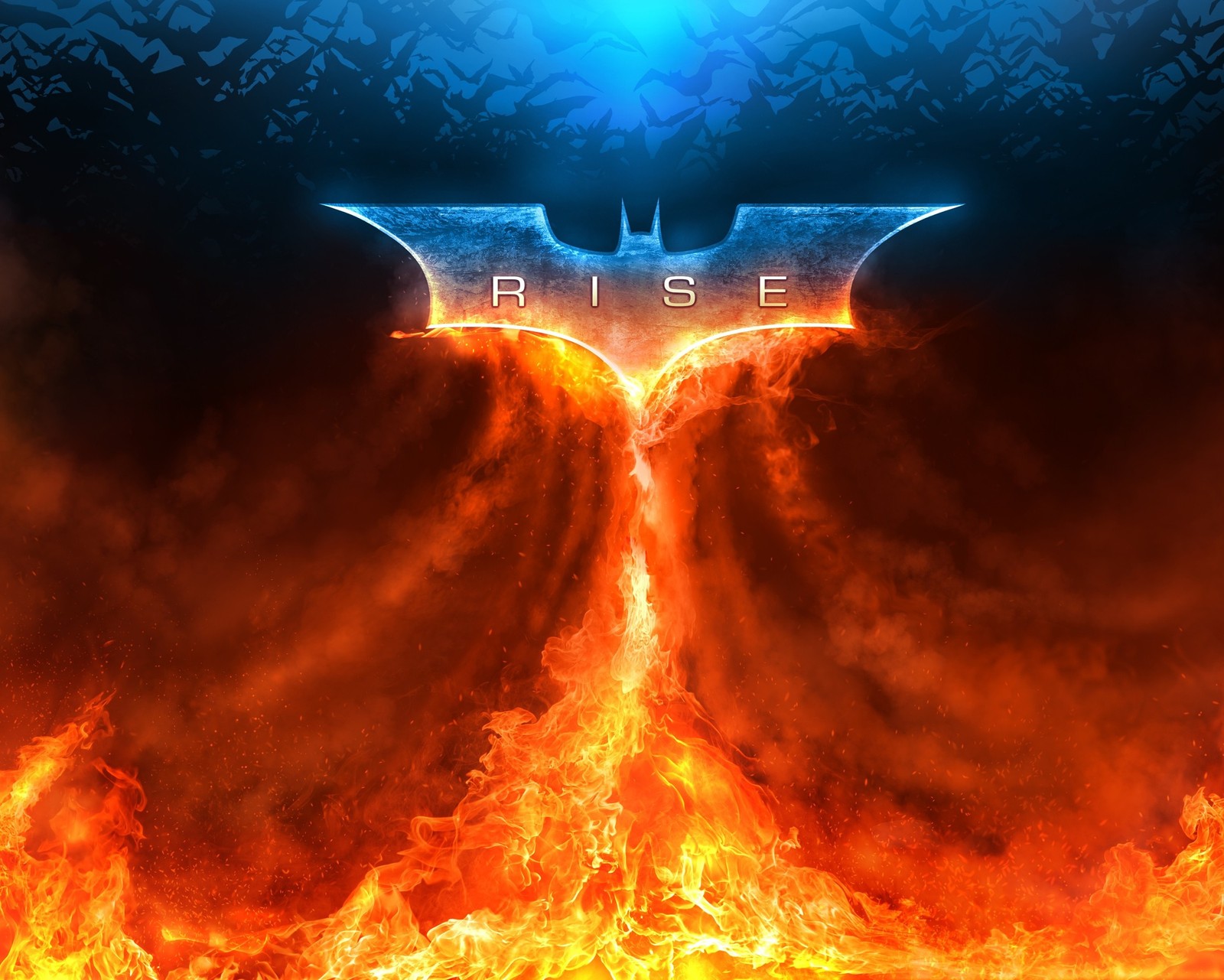 Descargar fondo de pantalla batman, caballero oscuro, fuego, aumento, agua