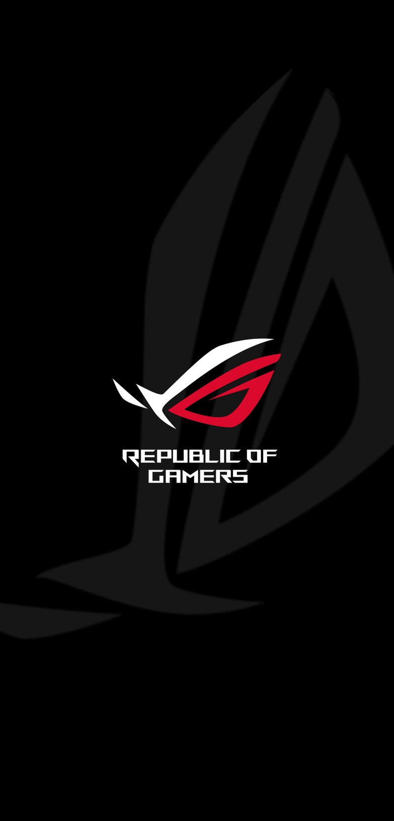 Логотип republic of gamer на черном фоне (asus, чёрный, rog, обои)