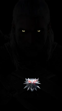 emblema, olhos, geralt, caça selvagem, witcher