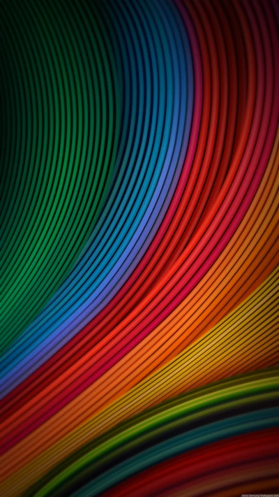 Vibrant Abstract Waves of Color