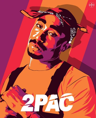 2020, 2pac, obra de arte, tendência, vetor