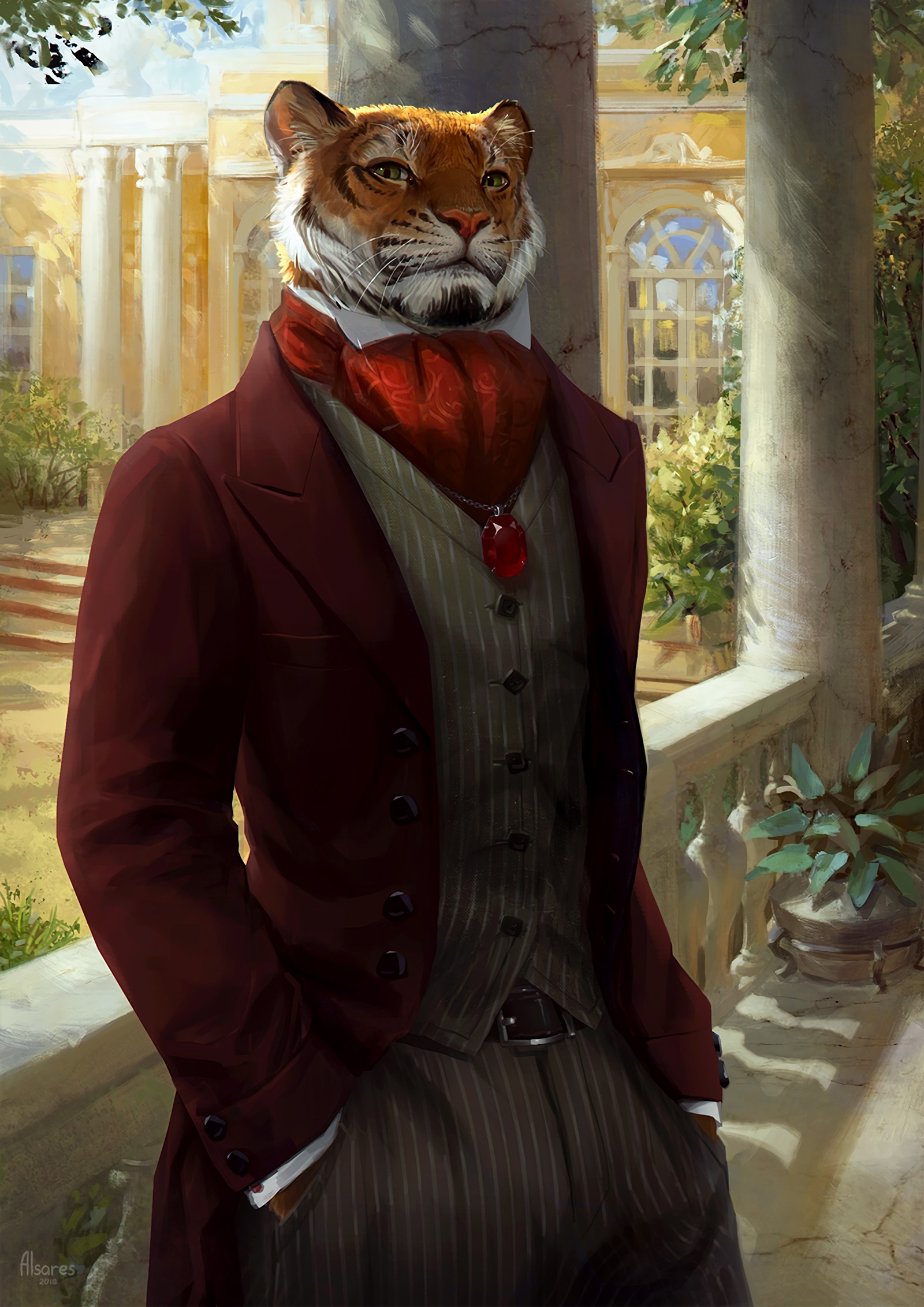 felidae, art, drawing, suit, formal wear wallpaper