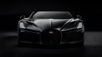 bugatti w16 mistral, schwarze autos, roadster, hypercars, 2024