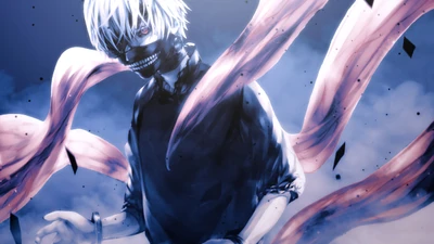 tokyo ghoul, anime, desenho animado, água, cabelo comprido