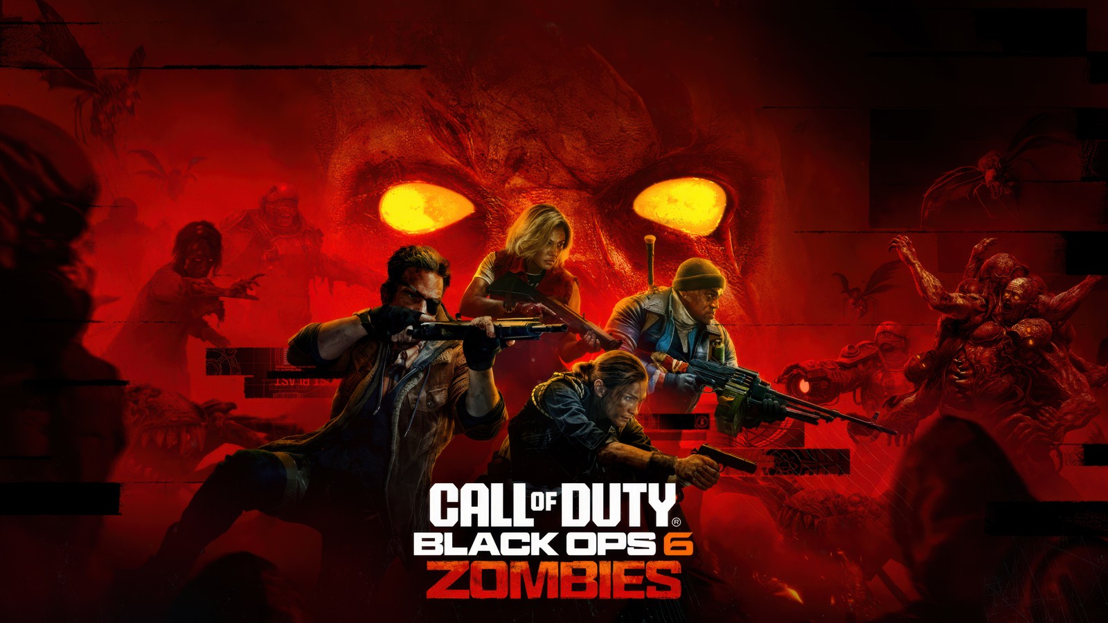 Call of duty: black ops zombies (call of duty black ops 6 zombies, ключевое искусство, игры 2024, 5k, игры)