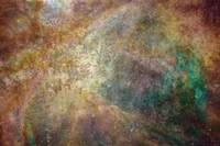 Abstract Cosmic Nebula in Grunge Watercolor Texture