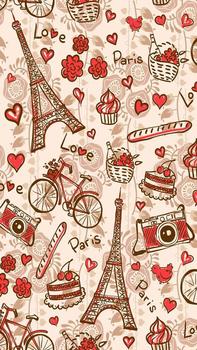 hearts, love, paris