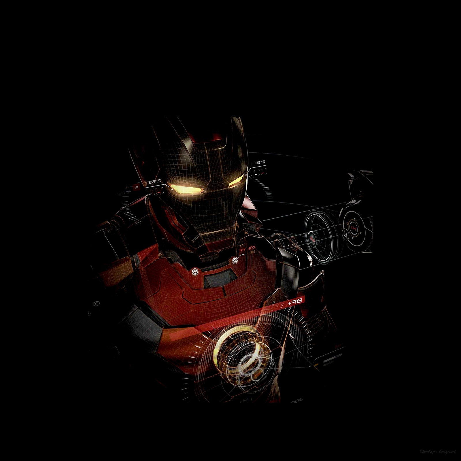 A close up of a helmet on a motorcycle in the dark (avengers, black, black wallpers, dr robert, endgame)