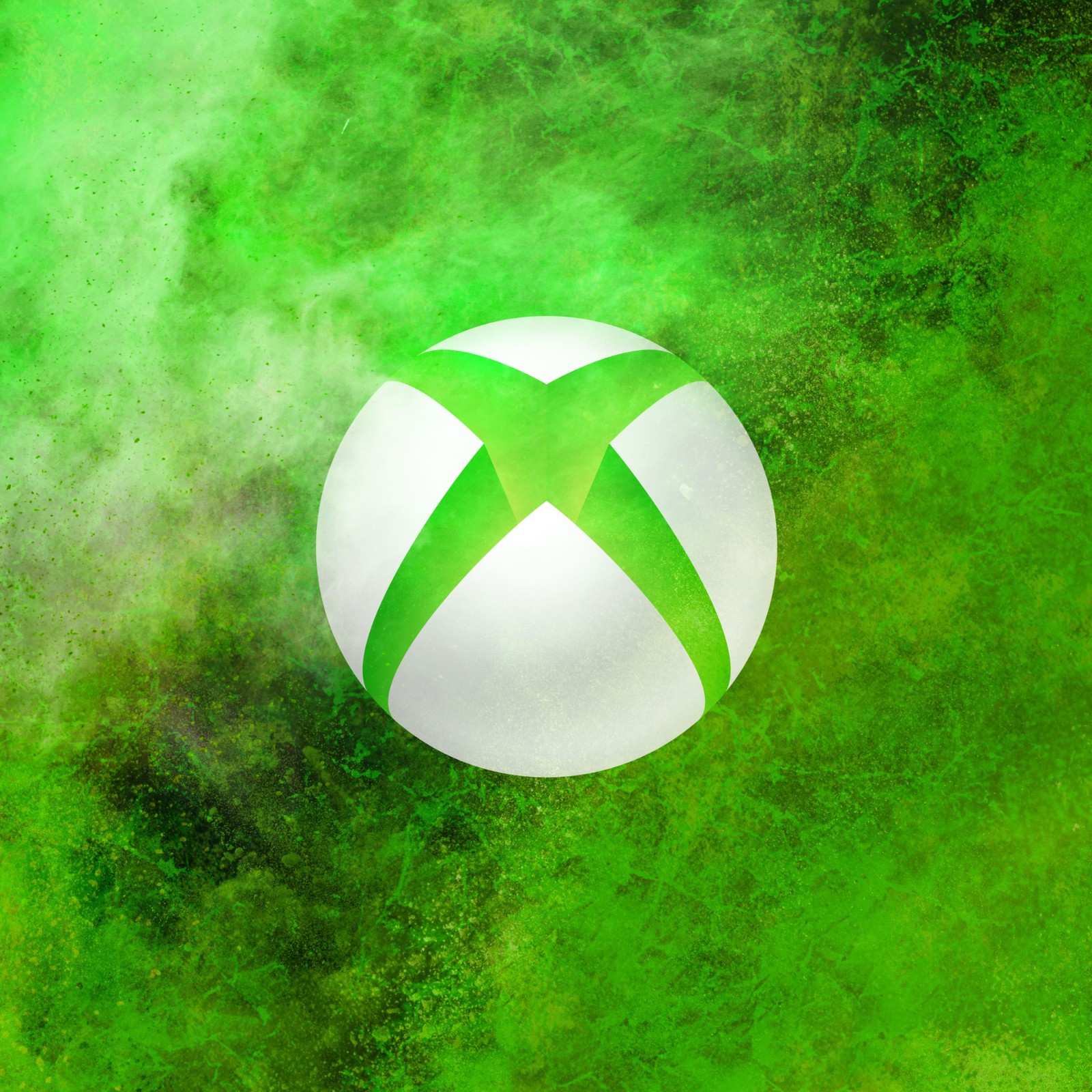 A close up of a green xbox logo on a green background (xbox, xbox one)