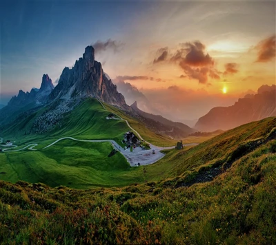 Majestic Mountain Landscape at Sunset in Beograd