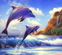 delfines, subacuático