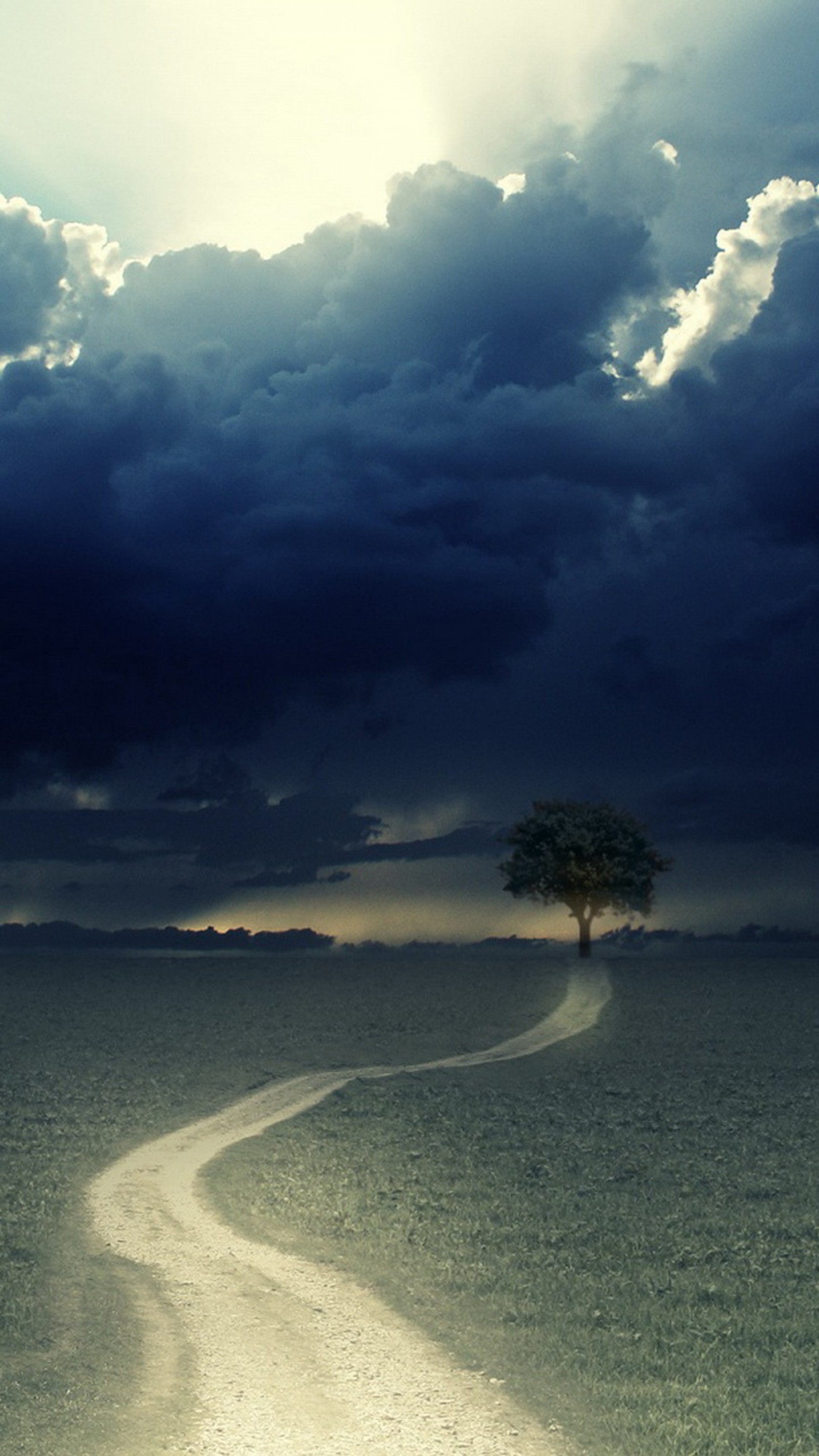 Descargar fondo de pantalla naturaleza, camino a la tormenta