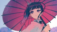 Kanao Tsuyuri : La combattante sereine avec un parapluie rouge