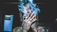 wiz khalifa, smoking, singer, rapper, tattoo wallpaper