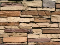 Textured Stone Wall with Varied Colors and Shapes