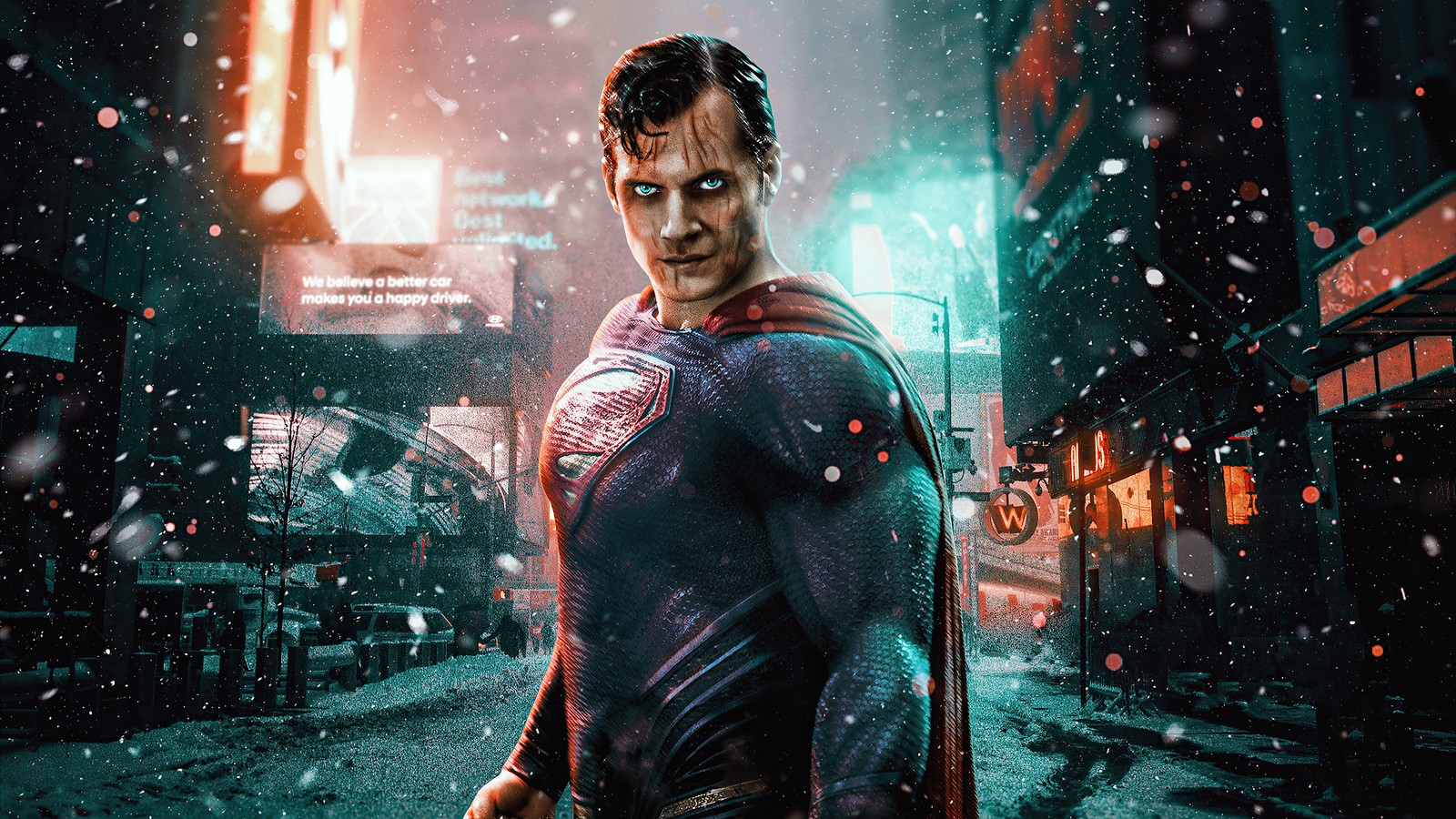 Affiche du film l'homme d'acier. (superman, suicide squad, super héros, batman, dc comics)