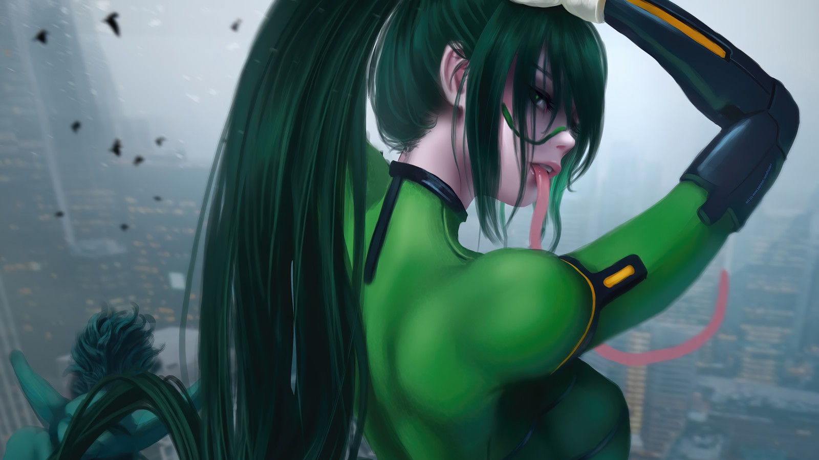 Baixar papel de parede tsuyu asui, my hero academia, boku no hero academia, anime