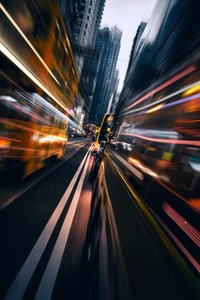 Dynamic Nightscape of Urban Transport in Motion