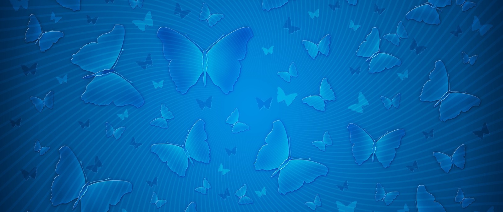 Blue butterflies on a blue background with a swirl (water, blue, aqua, turquoise, azure)