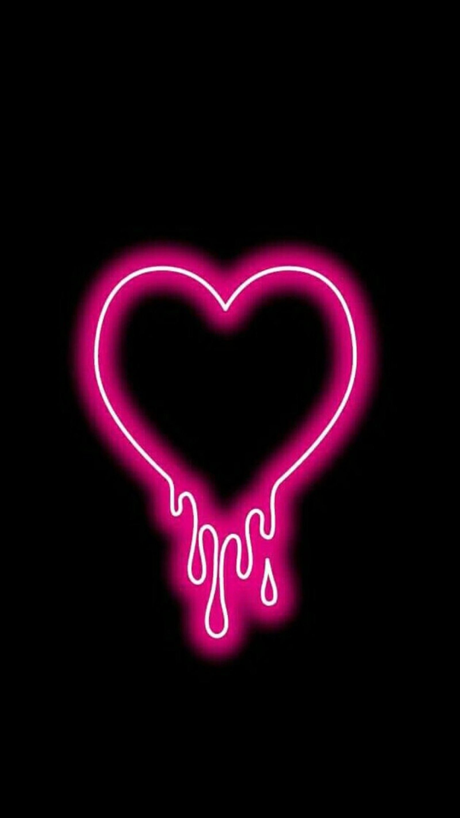 A neon heart with the word boos written in it (drip, heart, love, neon, pink)