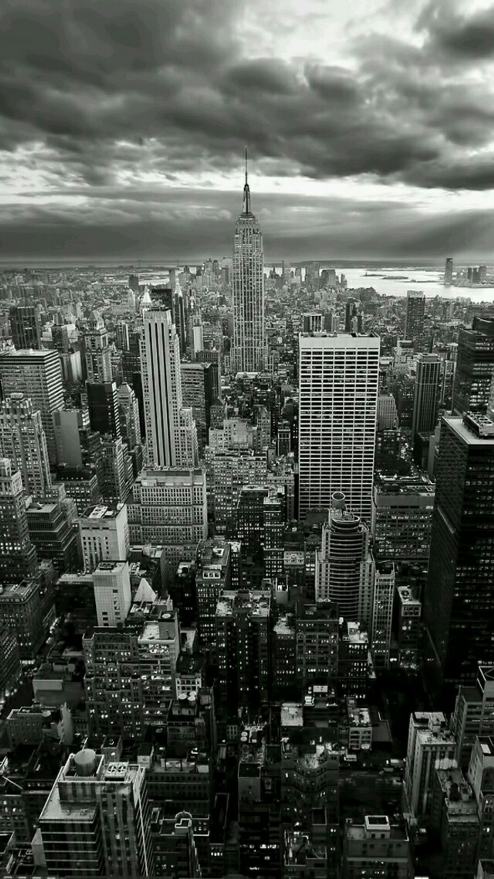 Una vista de una ciudad con muchos edificios altos (empire state building, nueva york, new york)