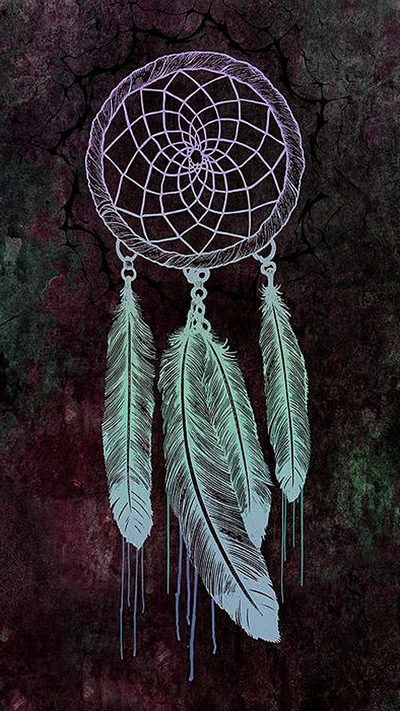 black, dreamcatcher, feather