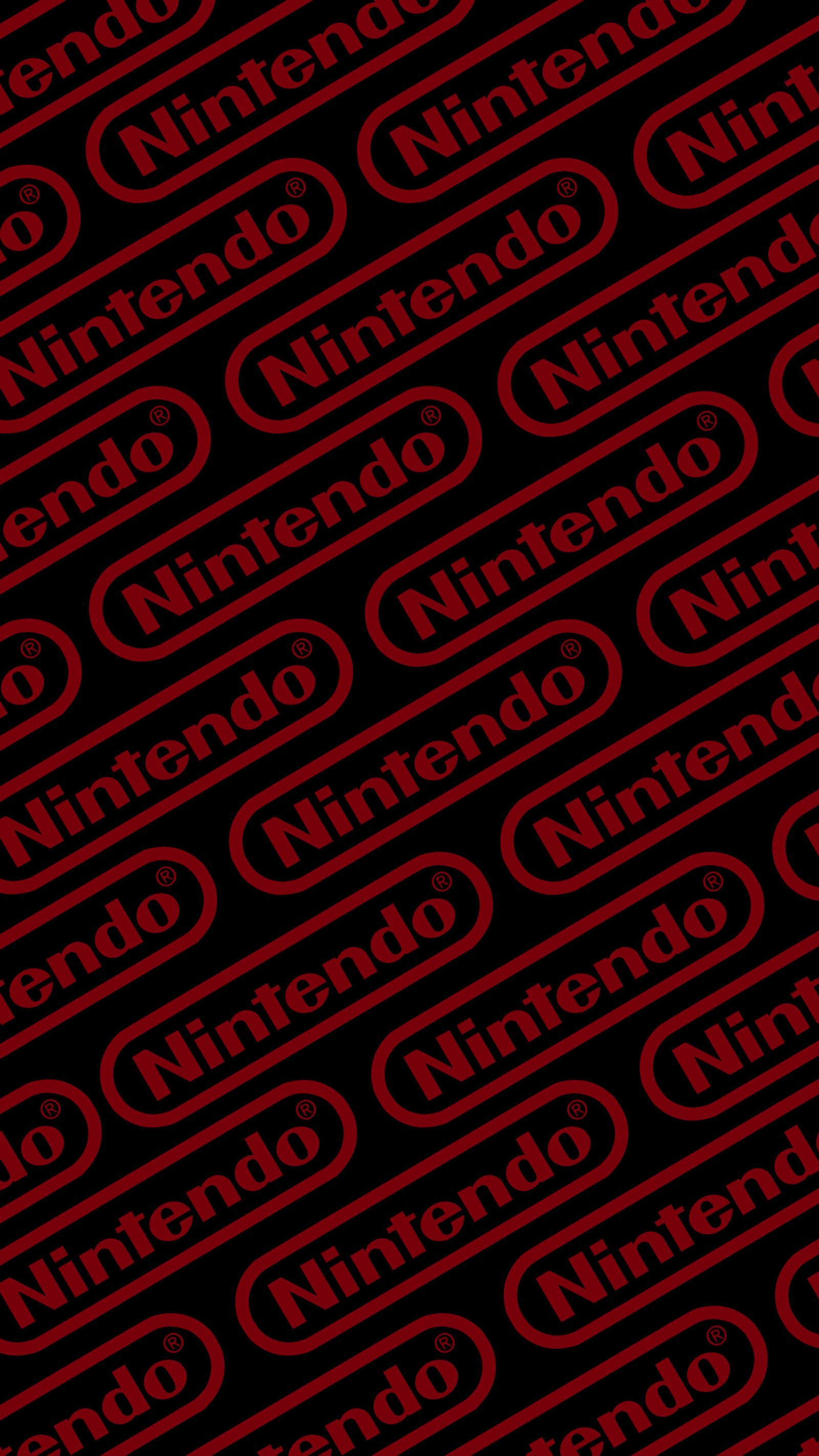 Un primer plano del logo de nintendo en un fondo negro (logotipo, nes, retro, videojuegos)