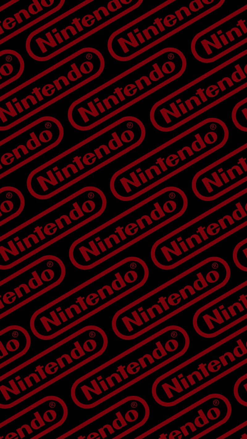 Крупный план логотипа nintendo на черном фоне (логотип, нес, nes, ретро, видеоигры)