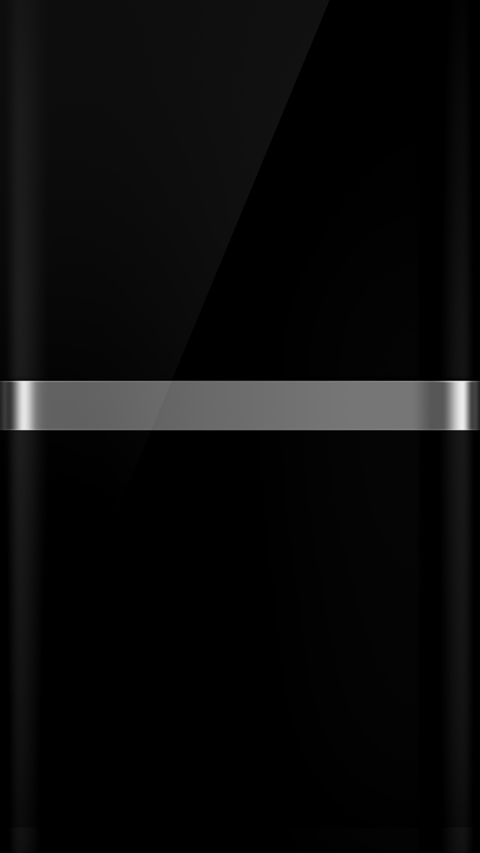 Un primer plano de un teléfono negro y plateado con una franja plateada (abstracto, negro, borde, gris, s8)