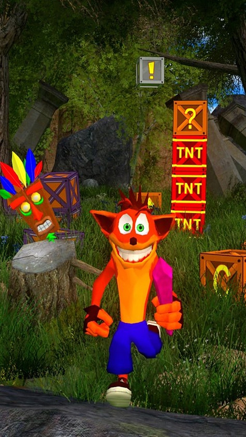 Крупный план человека на поле с табличкой. (бандикут, bandicoot, авария, игра, playstation)