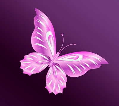 Graceful Pink Butterfly in Abstract Landscape