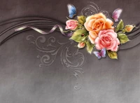 colorido, design, flores, brilhante, romance