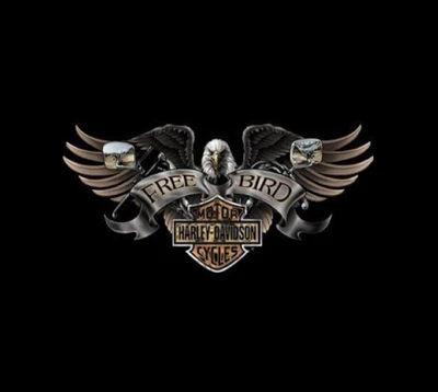 Harley-Davidson Free Bird Logo with Eagle and Wings