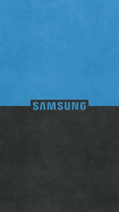 Samsung Logo on a Blue and Black Galaxy Background (2018)