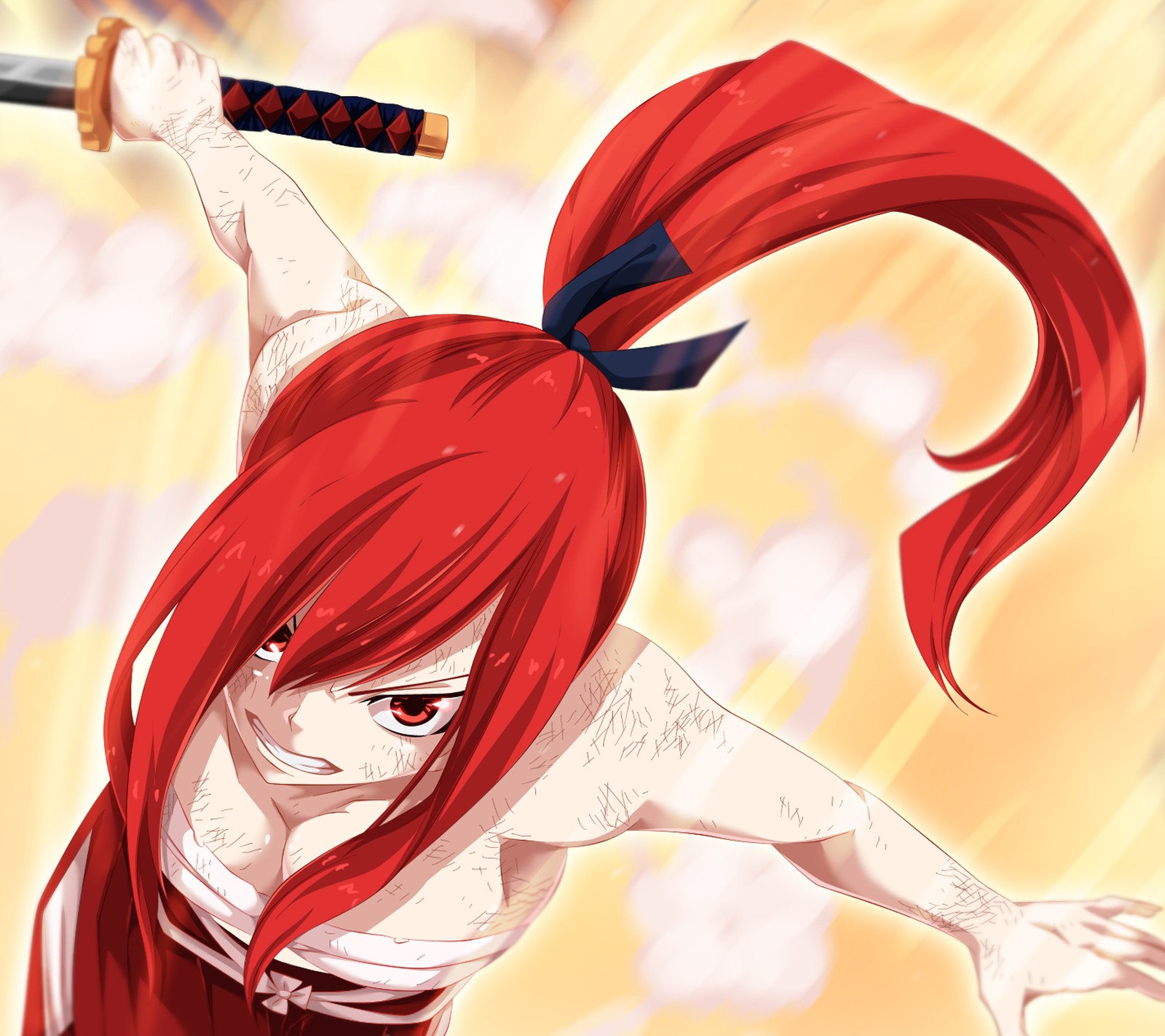 Descargar fondo de pantalla anime, erza scarlet, fairy tail, manga