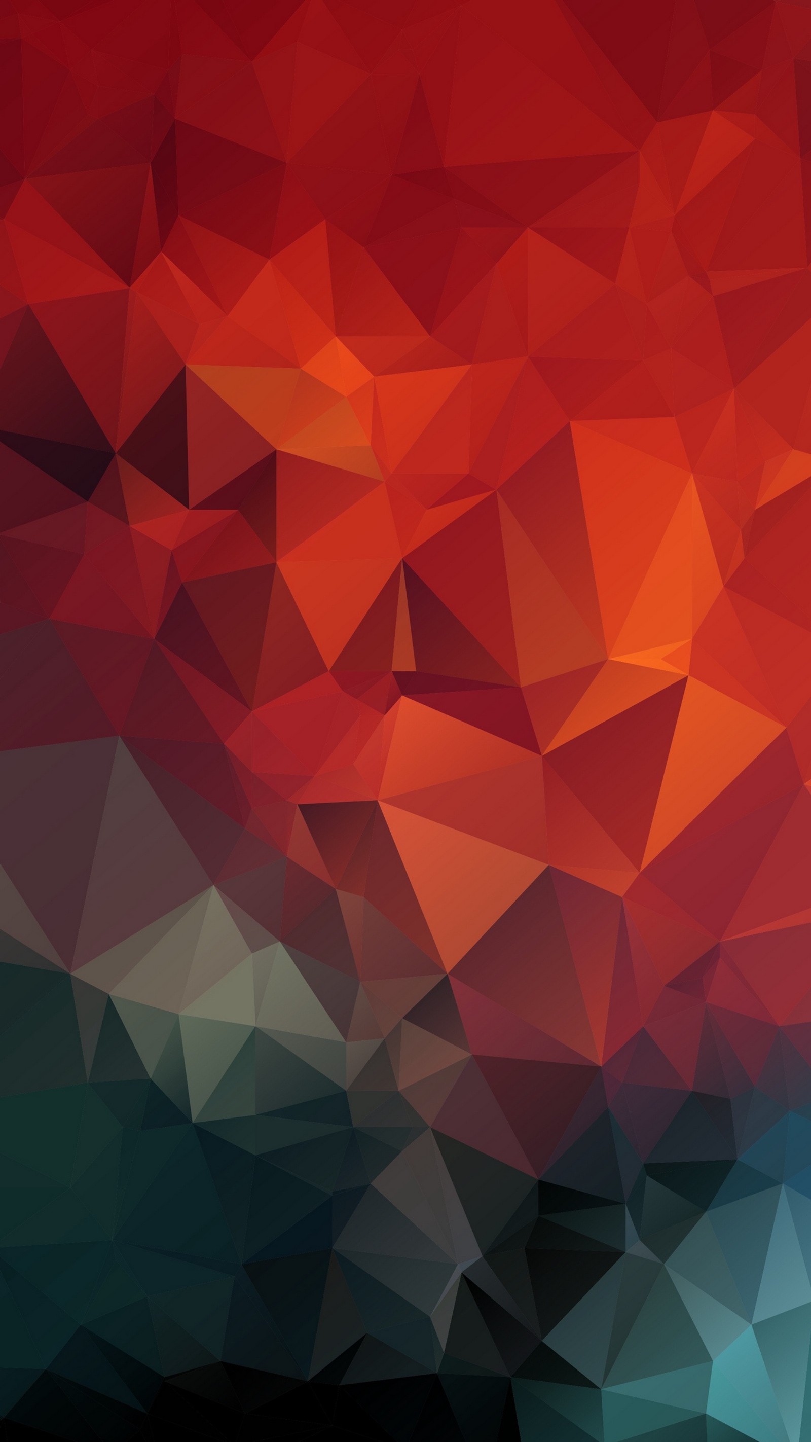 A close up of a red and blue abstract background with triangles (abej, beograd, geometric, mosaic, triangles)