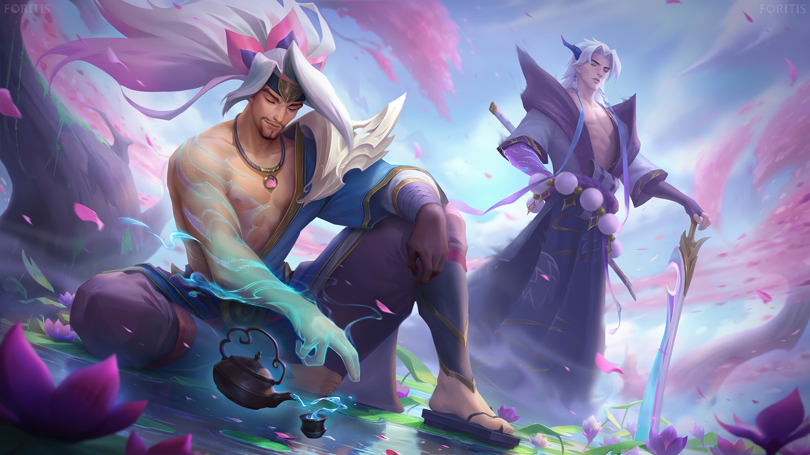 yone, yasuo, spirit blossom, lol, league of legends wallpaper