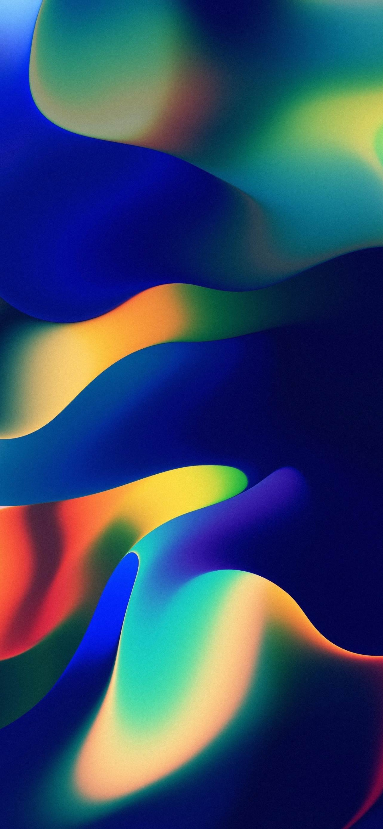 Brightly colored abstract background with a curved design (light, azure, line, red, electric blue)