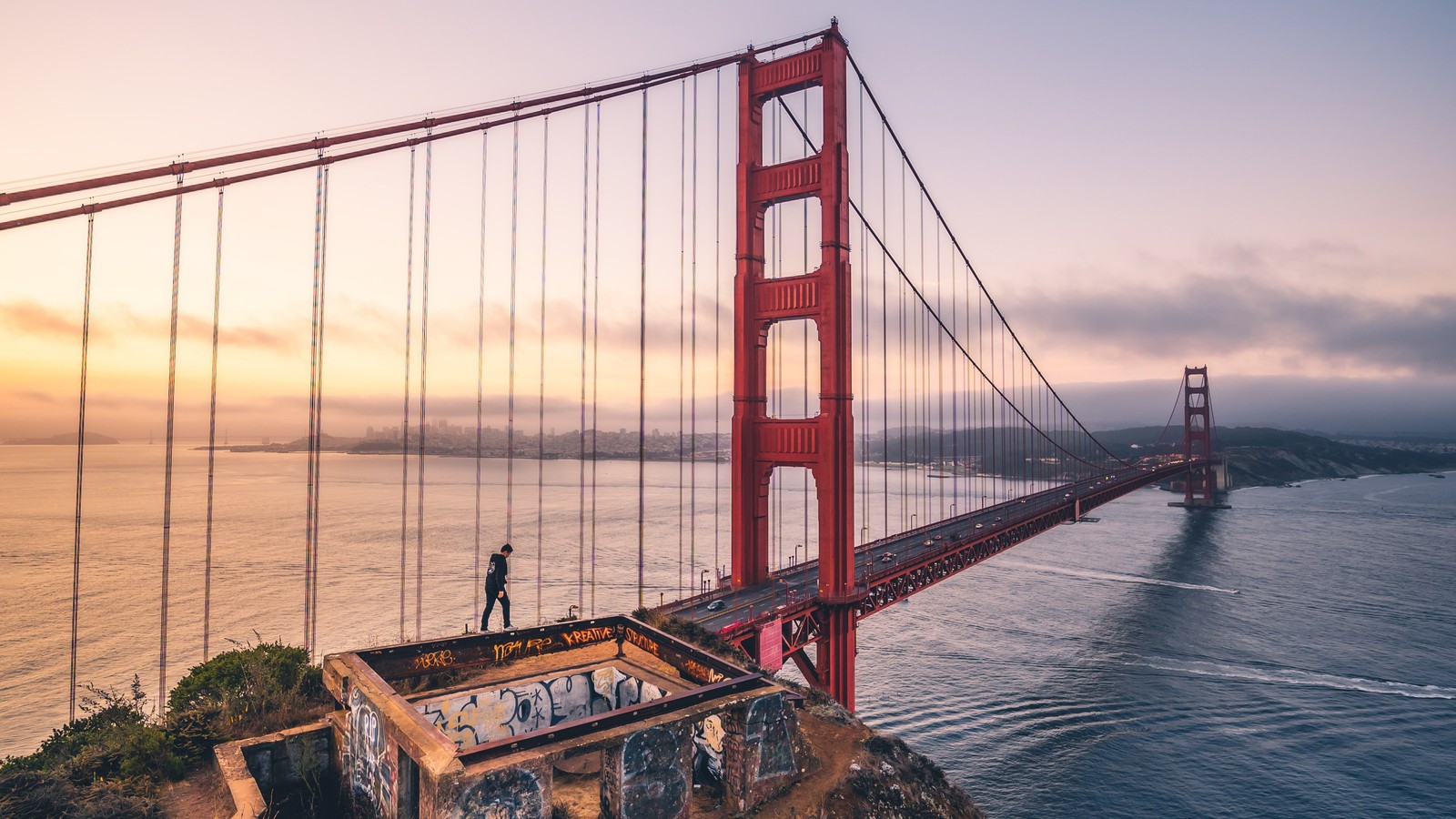 golden gate bridge, bridge, suspension bridge, cable stayed bridge, water wallpaper