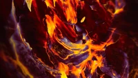 flame, digital art, art, work of art, depth of field wallpaper