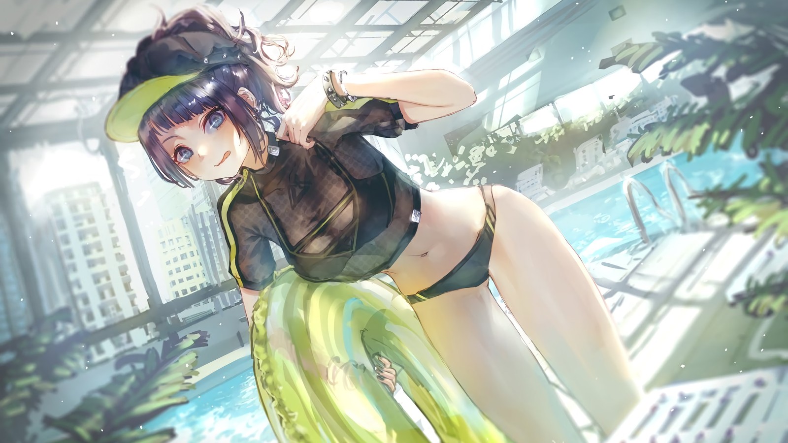 anime, anime girls, swimsuit Download Wallpaper