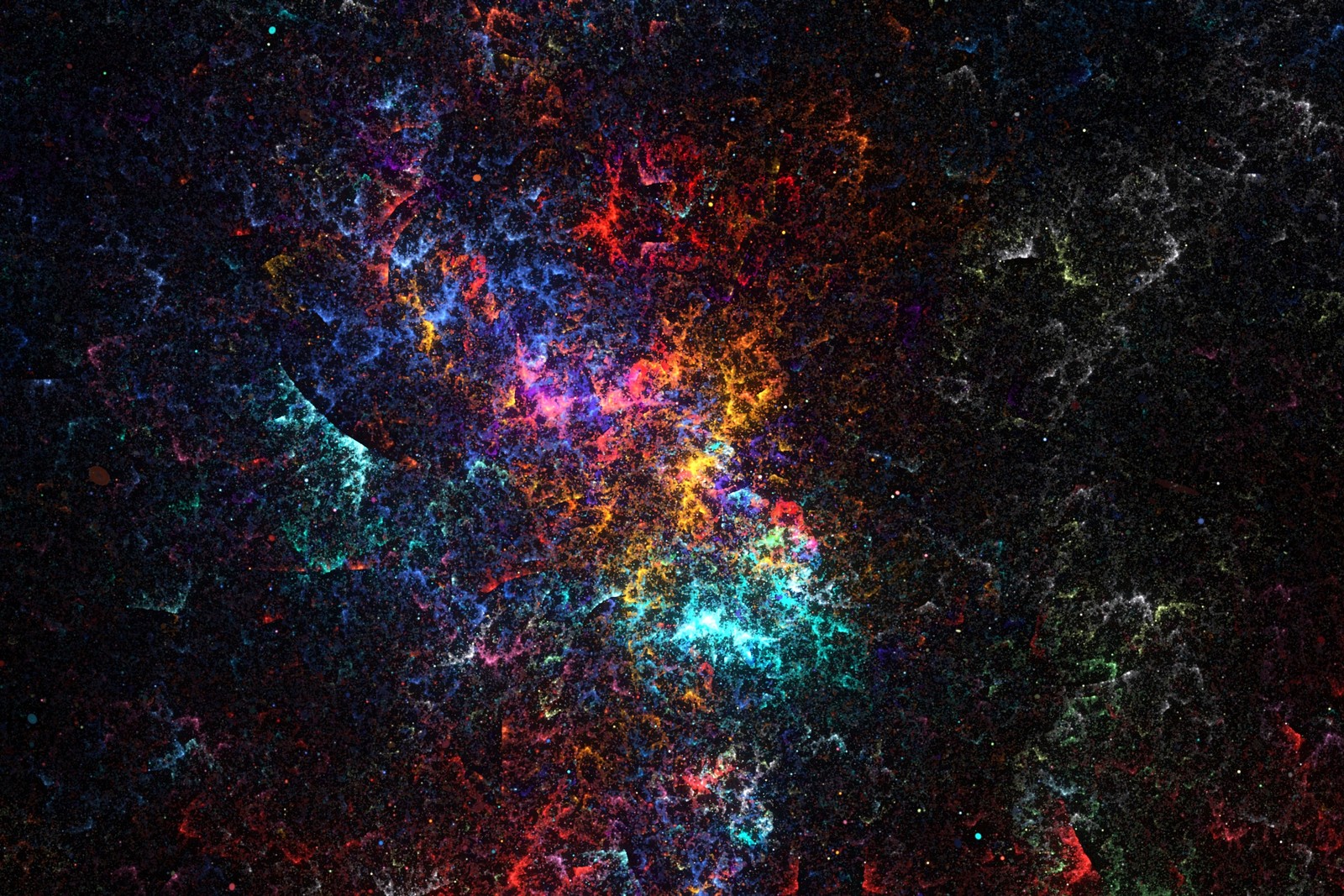 Un primer plano de una galaxia colorida con un fondo negro (oscuridad, cosmos, astronomía, azul, noche)