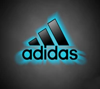 Adidas-Logo mit Leuchteffekt