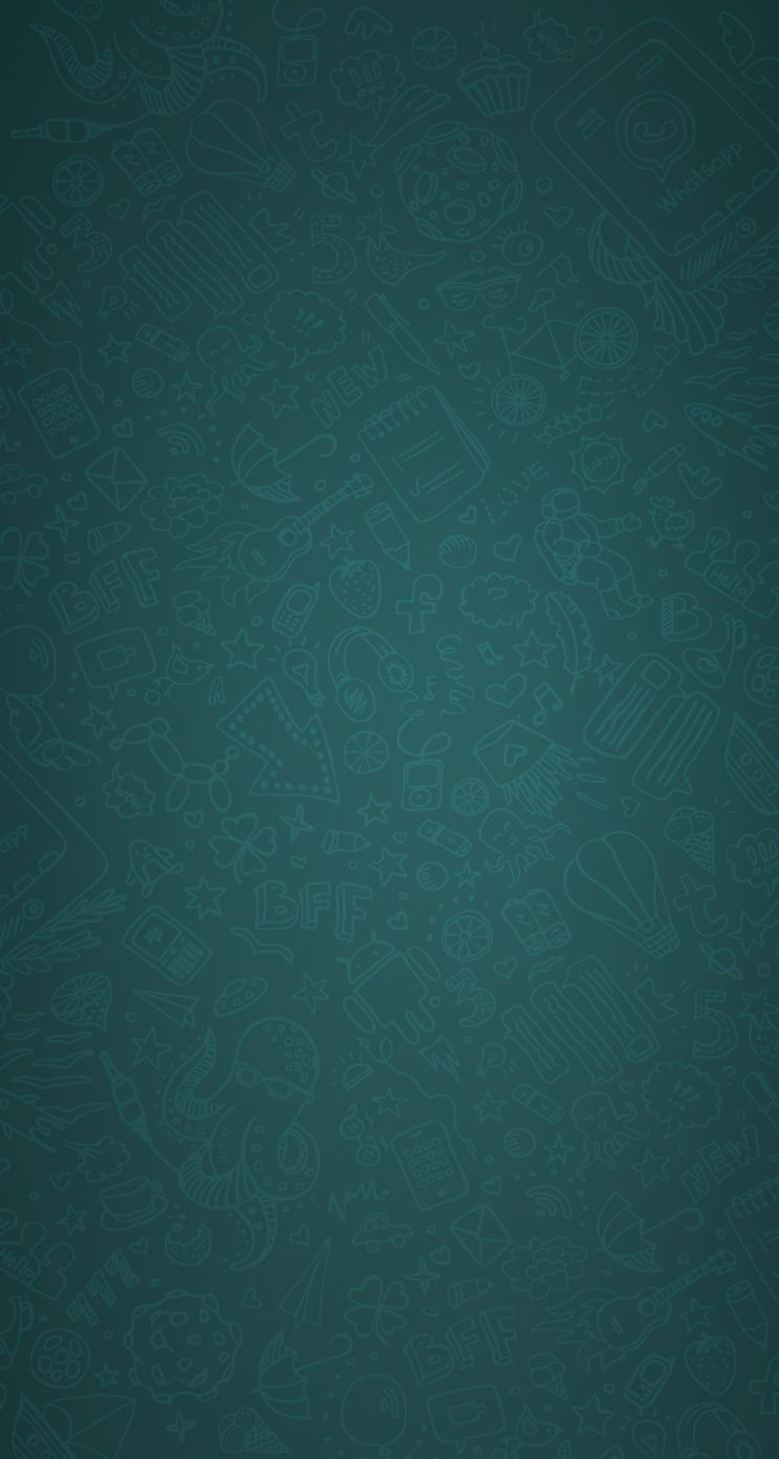 Un fondo verde con un patrón de garabatos y símbolos (whatsapp, textura, patrón, acción, predeterminado)