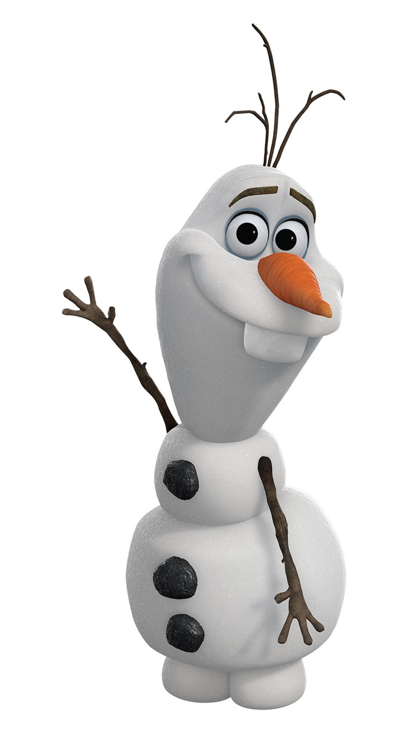 Un gros plan d'un bonhomme de neige avec un nez en carotte (cartoon, frozen, neige, bonhomme de neige olaf, hiver)