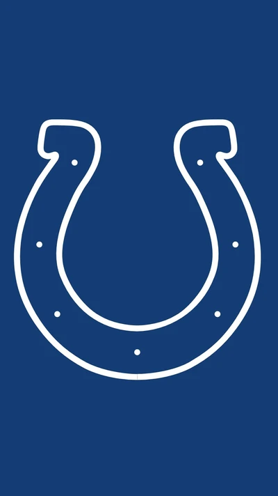 Horseshoe Logo on Blue Background